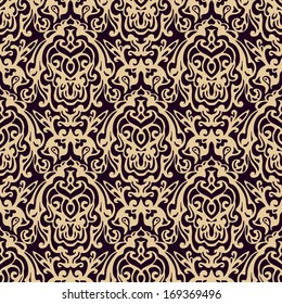 Damask seamless vector pattern luxury