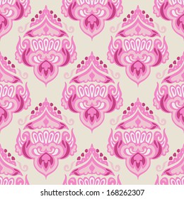 Damask seamless vector pattern for valentine