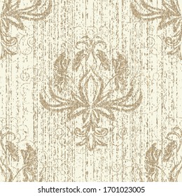 Damask seamless Wallpaper, tile or fabric. Vintage seamless flower pattern in vector