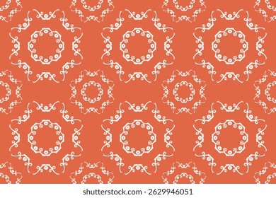 Damask Silk Arabesque Korean Traditional Pattern Designfolk Embroidery, Aztec Ornament Print. Design for Carpet, Wallpaper, Clothing, Wrapping, Fabric