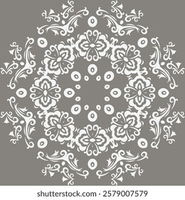 Damask Silk Indonesia Ethnic Pattern Design Folk Embroidery, Aztec Ornament Print. Design for Carpet, Wallpaper, Clothing, Wrapping, Fabric