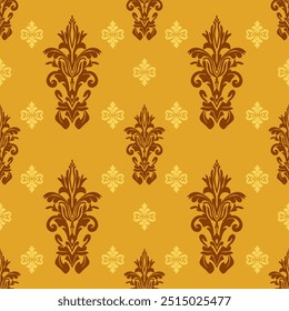 Diseño de ilustración de patrón barroco victoriano de seda de damasco para envolver, tela, seda, bufanda Clásica de lujo real Antiguas, adorno de Elementos paisley textura sin costuras para Fondos de pantalla