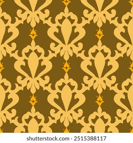 Damask silk  victorian Baroque pattern illustration design for wrapping, fabric, silk, scarf Classical luxury royal Vintage, paisley elements ornament  seamless texture for wallpapers Motifs African
