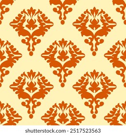 Damask silk  victorian Baroque pattern illustration design for wrapping, fabric, silk, scarf Classical luxury royal Vintage, paisley elements ornament  seamless texture for wallpapers Motifs African
