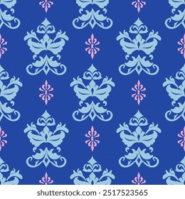 Damask silk  victorian Baroque pattern illustration design for wrapping, fabric, silk, scarf Classical luxury royal Vintage, paisley elements ornament  seamless texture for wallpapers Motifs African
