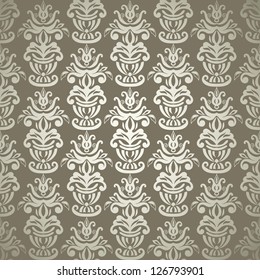 Damask silver wallpaper, wedding design