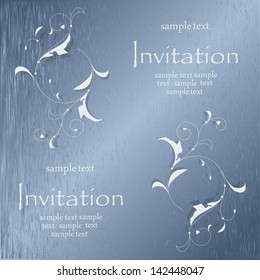Damask style. Abstract vector greeting card.  Wedding card or invitation with abstract background. Perfect for invitations.