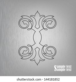 Damask style. Abstract vector greeting card.  Wedding card or invitation with abstract background. Perfect for invitations