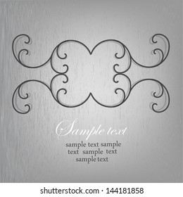 Damask style. Abstract vector greeting card.  Wedding card or invitation with abstract background. Perfect for invitations