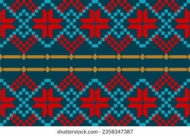 Damask style pattern for textile and decoration.Seamless pattern in tribal.Native aztec boho vector design.Background patch pattern with traditional style,design for decoraation and textiles