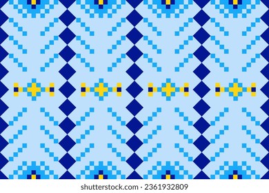 Damask style pattern for textile and decoration.Seamless pattern in tribal.Native aztec boho vector design.Background patch pattern with traditional style,design for decoraation and textiles