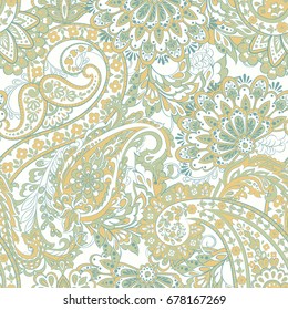 Damask style Seamless pattern. Floral vector wallpaper