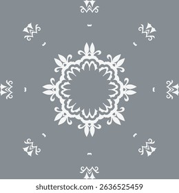 Damask Styles Endless Ethnic Design Pattern in the Philippinesfolk Embroidery, Aztec Ornament Print. Design for Carpet, Wallpaper, Clothing, Wrapping, Fabric