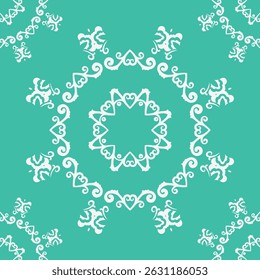 Damask Styles Mosaic Arabic Paper Pattern Folk Embroidery, Aztec Ornament Print. Design for Carpet, Wallpaper, Clothing, Wrapping, Fabric