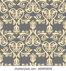 Damask vector classic pattern. Seamless abstract background with repeating elements. Orient background