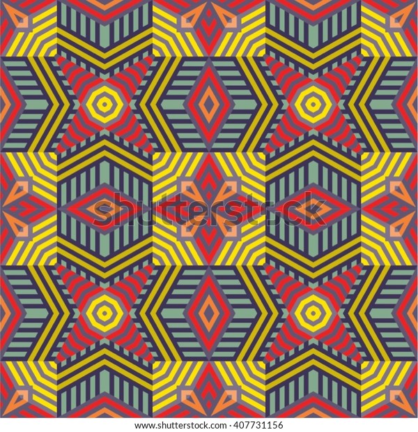 Damask Vector Festive Yellow Tribal Abstract Stock Vector (Royalty Free ...