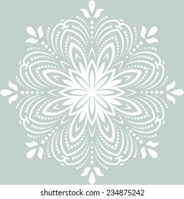 Damask vector floral pattern with arabesque and oriental white elements. Abstract traditional ornament for wallpapers and backgrounds