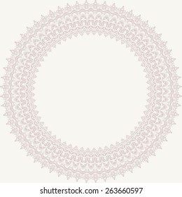 Damask vector floral pattern with arabesque and oriental pink elements. Abstract traditional ornament for backgrounds