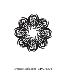 Damask vector floral pattern with arabesque and oriental elements. Abstract traditional ornament for backgrounds
