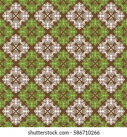 Damask vector floral pattern with arabesque and oriental elements. Seamless abstract traditional  ornament for wallpapers and backgrounds