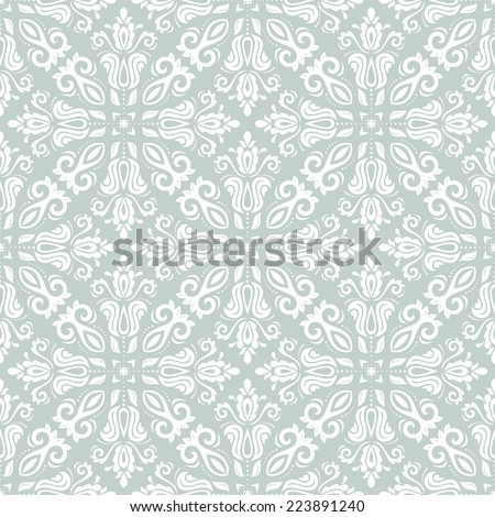 Damask vector floral pattern with arabesque and oriental elements. Light abstract traditional ornament for wallpaper and background Stock photo © 