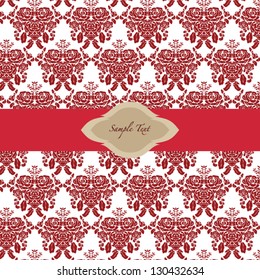 Damask vector invitation card