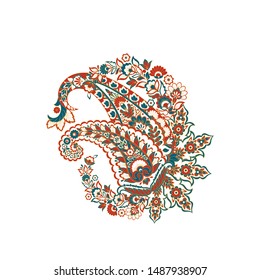 Damask Vector Paisley isolated ornament
