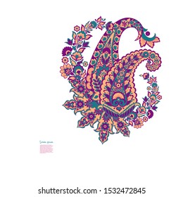 Damask Vector Paisley isolated ornament