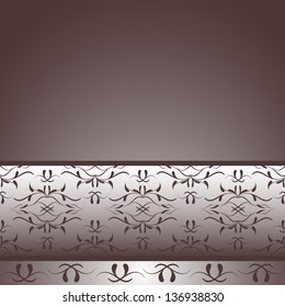 Damask vector pattern. Perfect for greeting card or wrapping paper.  Wedding card or invitation in abstract damask style. Ornate background. Vintage swatch.