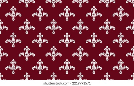 Damask vector seamless pattern background wallpaper