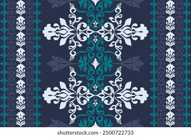 Damask vector seamless pattern. Vintage, paisley elements. Traditional, Turkish motifs. Great for fabric and textile, wallpaper.