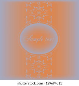 Damask vector style. Perfect for invitations and ornate backgrounds. Wedding card or invitation with abstract damask background. Abstract greeting card.