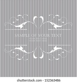 Damask vector style. Perfect for invitations and ornate backgrounds. Wedding card or invitation in abstract damask style. Abstract greeting postcard. 