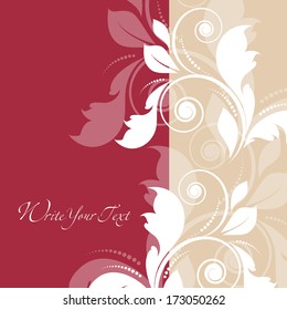 Damask vector style. Perfect for invitations and ornate backgrounds. Wedding card or invitation in abstract damask style. Abstract greeting postcard. Invitation vintage card with floral ornament.