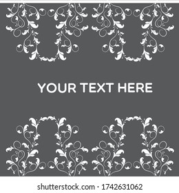 Damask vector style. Perfect for invitations and ornate backgrounds. Wedding card or invitation with abstract damask background. Abstract seamless pattern.