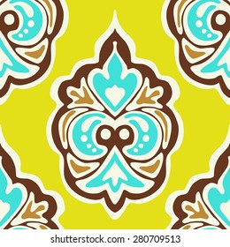 Damask vector vintage medallion abstract seamless pattern royal luxury design.  Elegant luxury texture for wallpapers, backgrounds and page fill