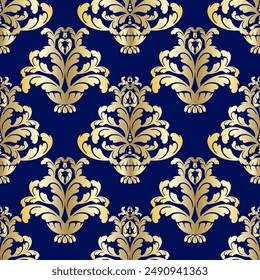 Damask vintage baroque scroll ornament swirl. Victorian monogram heraldic shield swirl. Retro floral leaf pattern border foliage antique acanthus calligraphy engraved seamless pattern