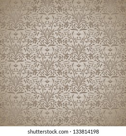 Damask vintage floral background pattern, vector Eps10 illustration.