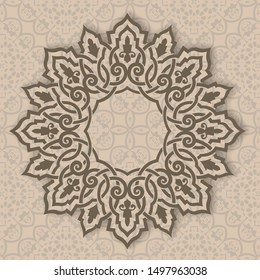 Damask vintage floral background pattern, vector Eps10 illustration.