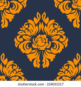 Damask vintage floral background pattern