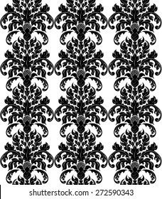 Damask vintage floral background pattern. Vector illustration