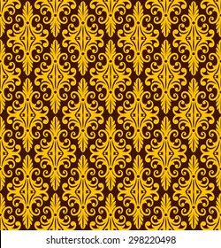 Damask vintage floral background pattern, vector illustration.