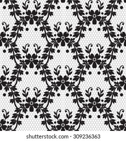 Damask vintage floral background pattern, vector illustration.