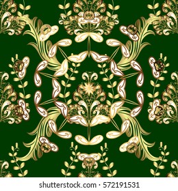 Damask vintage floral background pattern, vector Eps10 illustration.