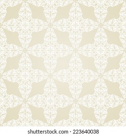 Damask vintage floral seamless  background.  Pattern in luxury style. Wallpaper in traditional muslim motifs.Vector illustration.