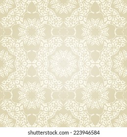 Damask vintage floral seamless pattern ,Victorian style background. Vector illustration.