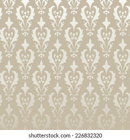 Damask vintage floral seamless  pattern background, vector  illustration.