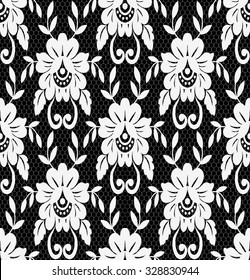 Damask vintage floral seamless pattern background, vector illustration.