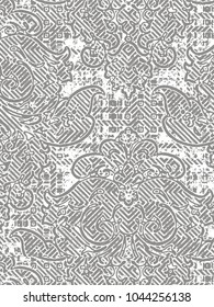 Damask  vintage grunge  pattern with arabesque and oriental golden elements. Seamless abstract traditional ornament for wallpapers and background