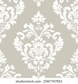 Damask Vintage Retro Victorian Seamless Pattern, vector illustration 25. Antique Arabesque Ornament, Floral Chinoiseries, Toile de Jouy art. Fabric, wallpaper, stationery, Royal wallpaper, print desig